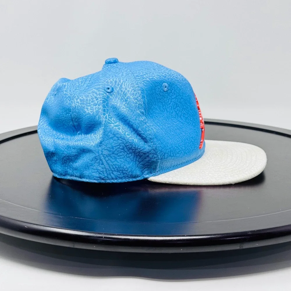 Jordan Hat Youth OS Blue White Jumpman Elephant Print Snapback Cap